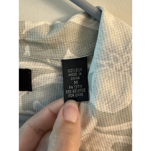 Brandini Le Collezioni Mens Size M Silk Short‎ Sleeve Hawaiian Shirt Floral - Picture 6 of 8